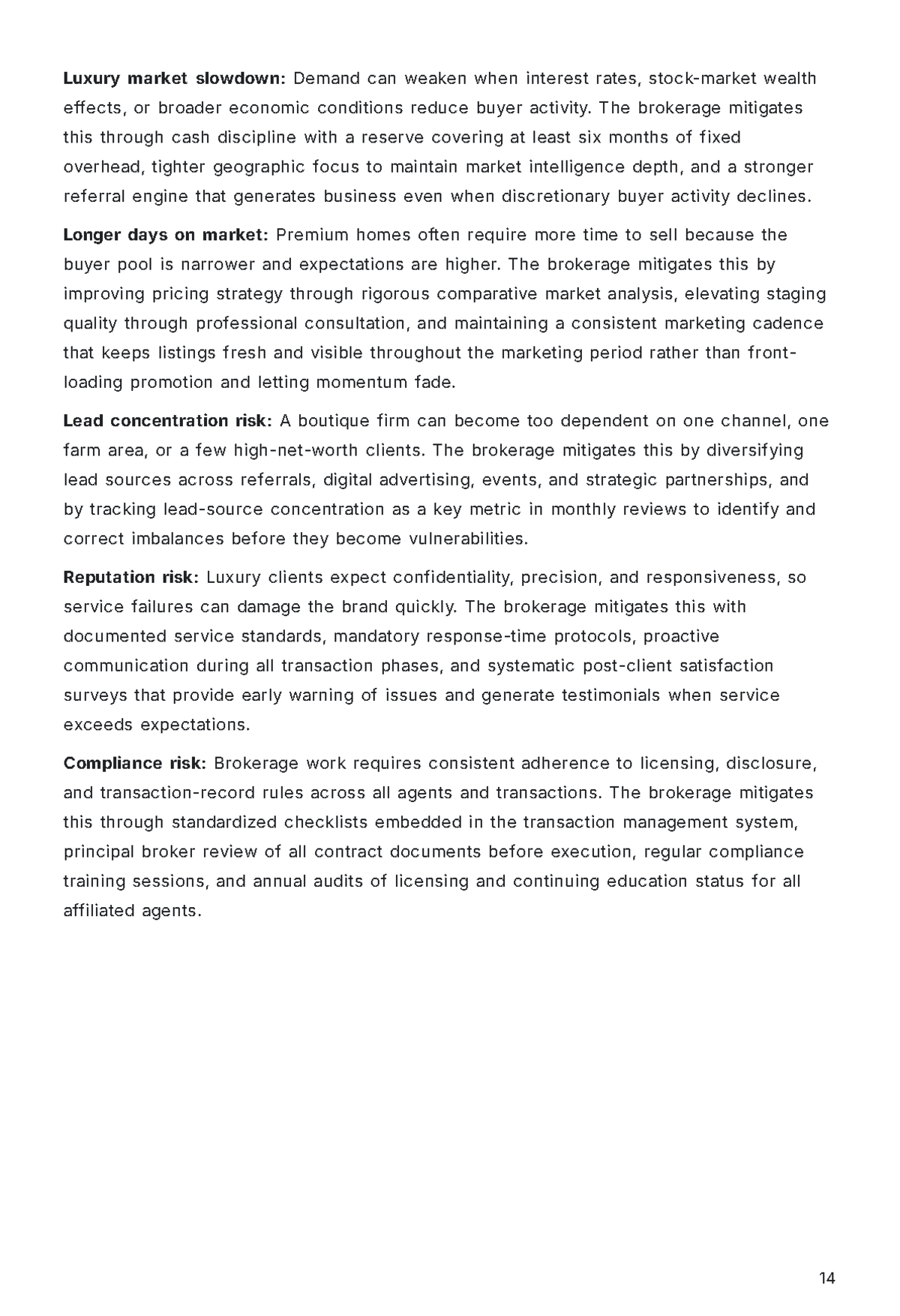 Free Real Estate Agent Business Plan Template to Edit Online