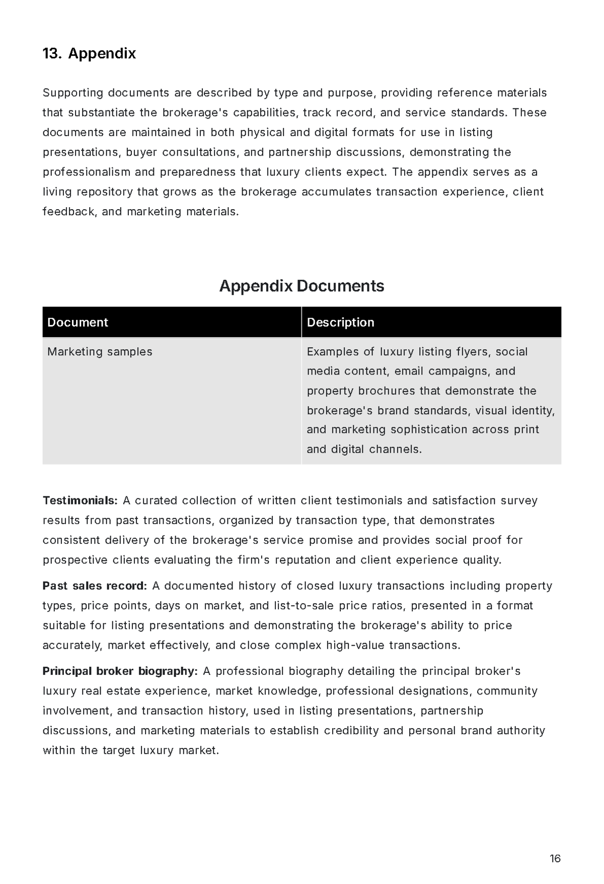 Free Real Estate Agent Business Plan Template to Edit Online