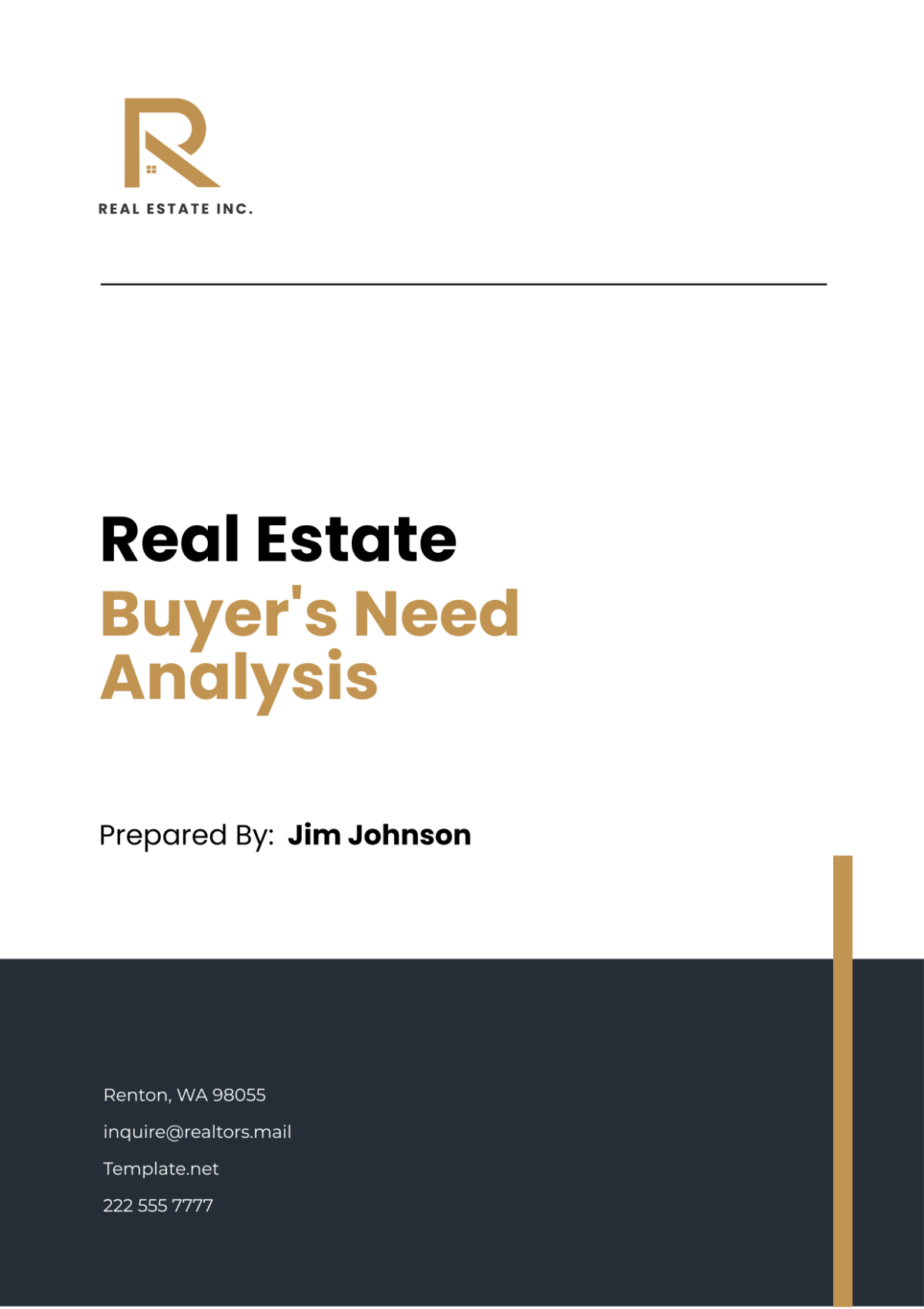 Real Estate Buyer's Need Analysis Template