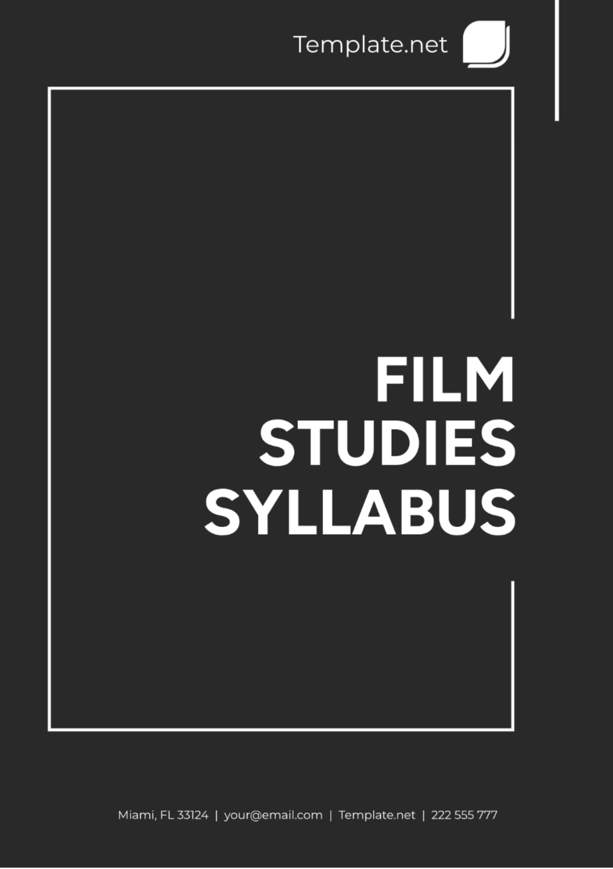 Film Studies Syllabus Template
