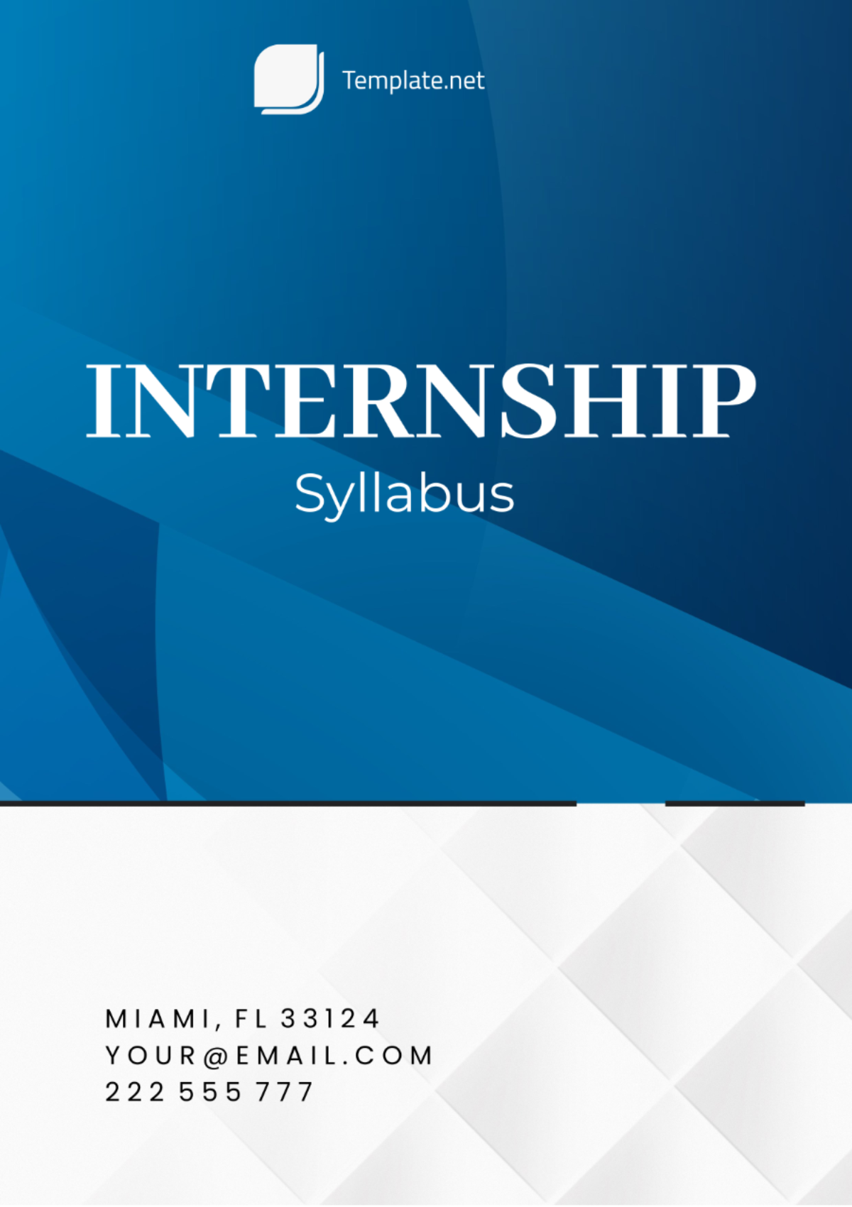 Internship Syllabus Template