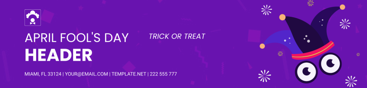 April Fool's Day Trick or Treat Header Template