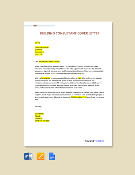 building maintenance cover letter