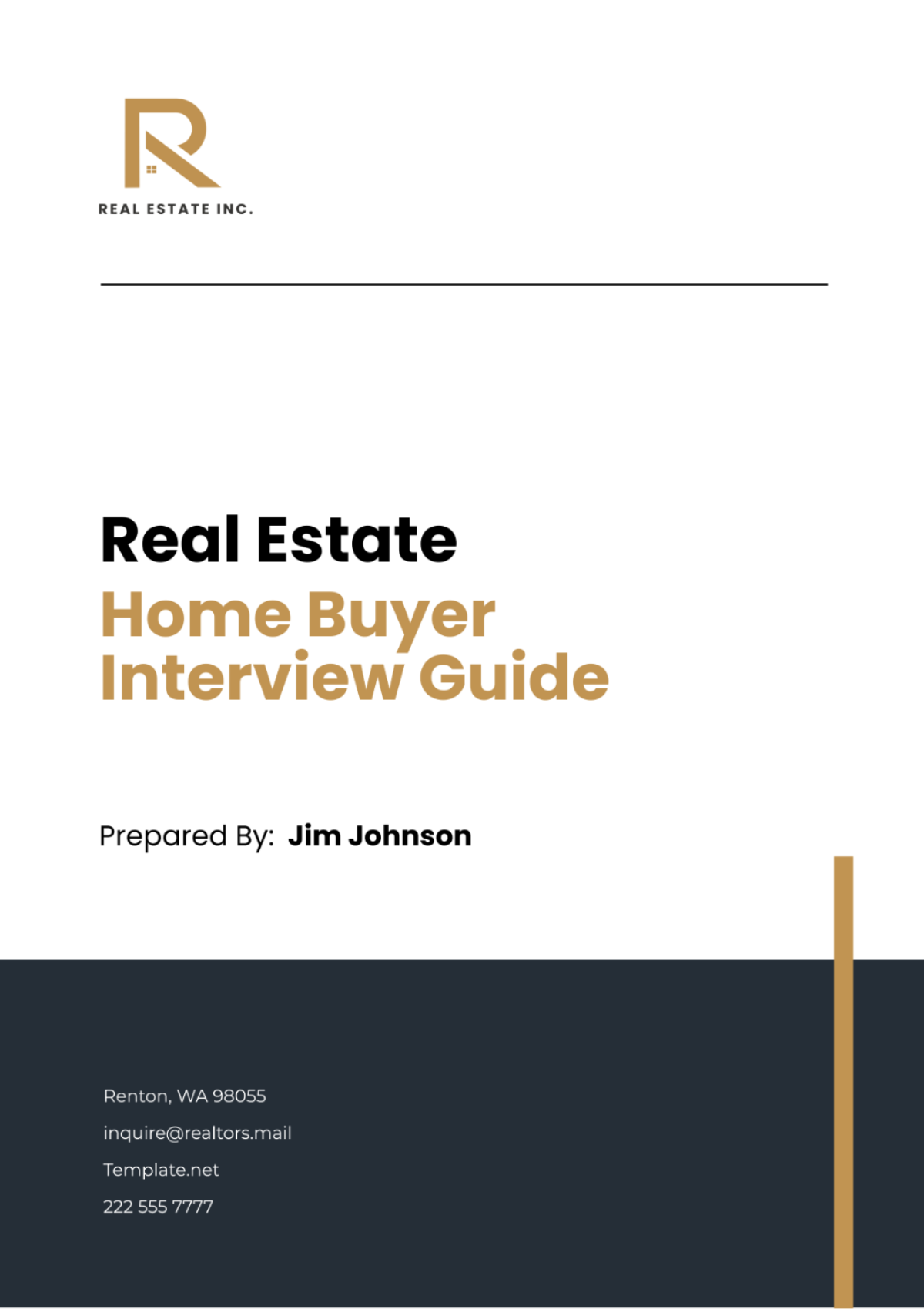 Free Real Estate Home Buyer Interview Guide Template