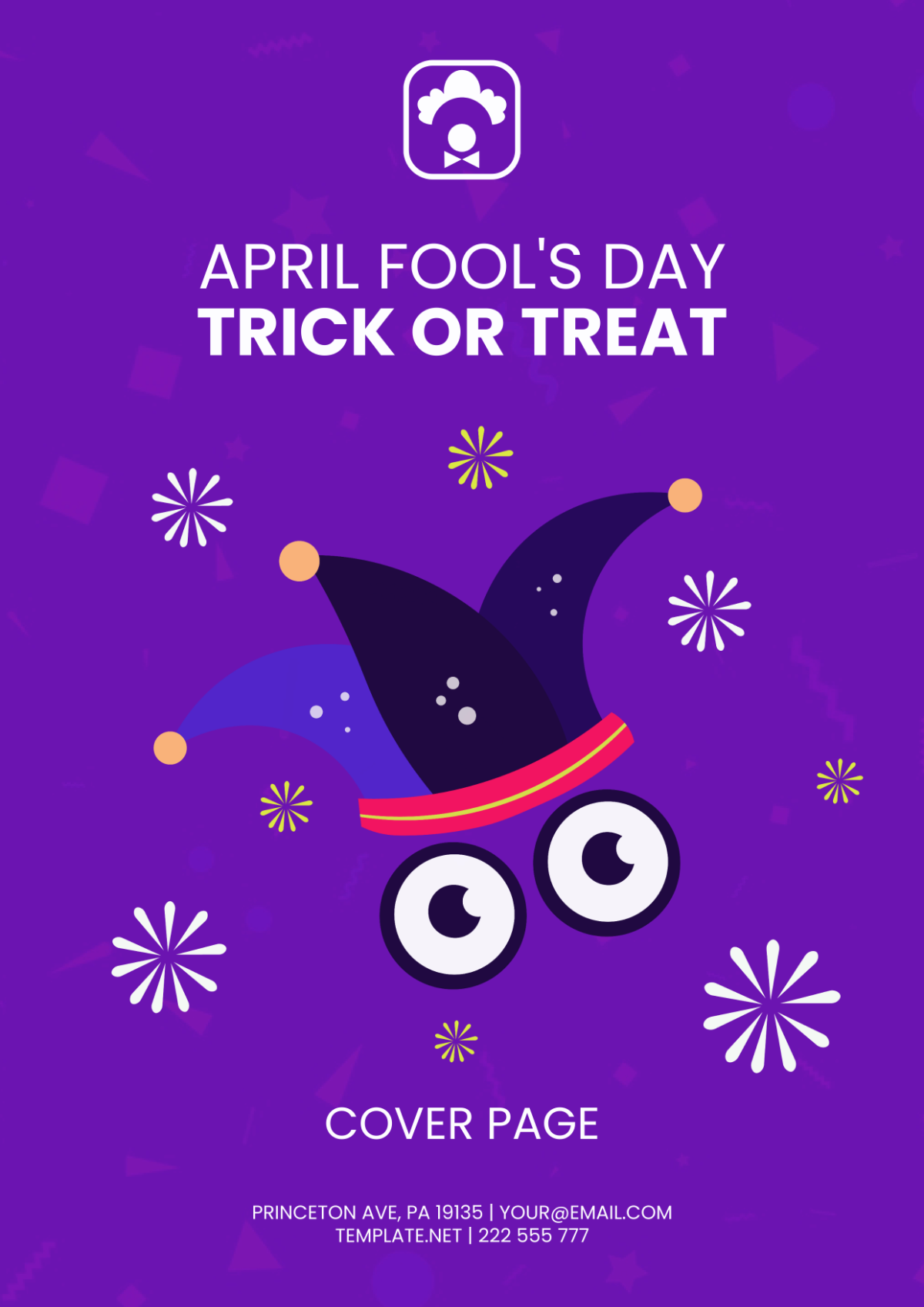 April Fool's Day Trick or Treat Cover Page Template