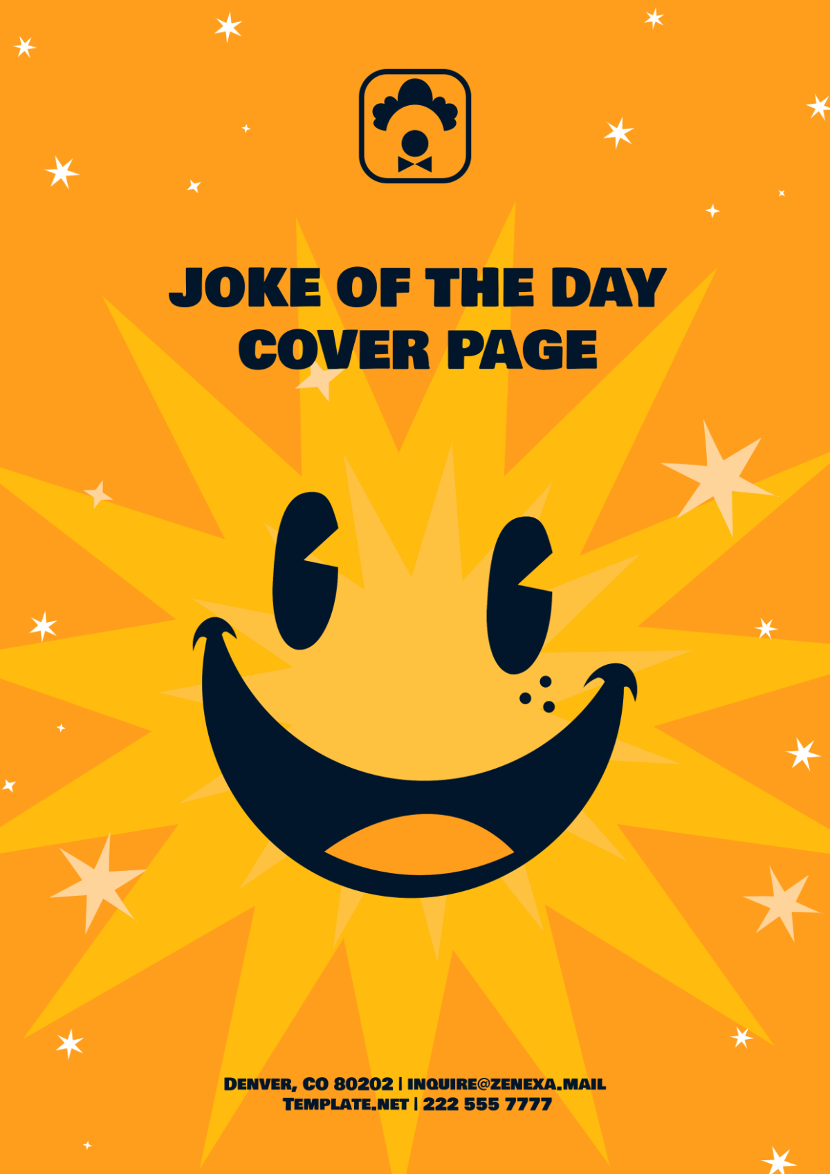 Joke of the Day Cover Page Template - Edit Online & Download