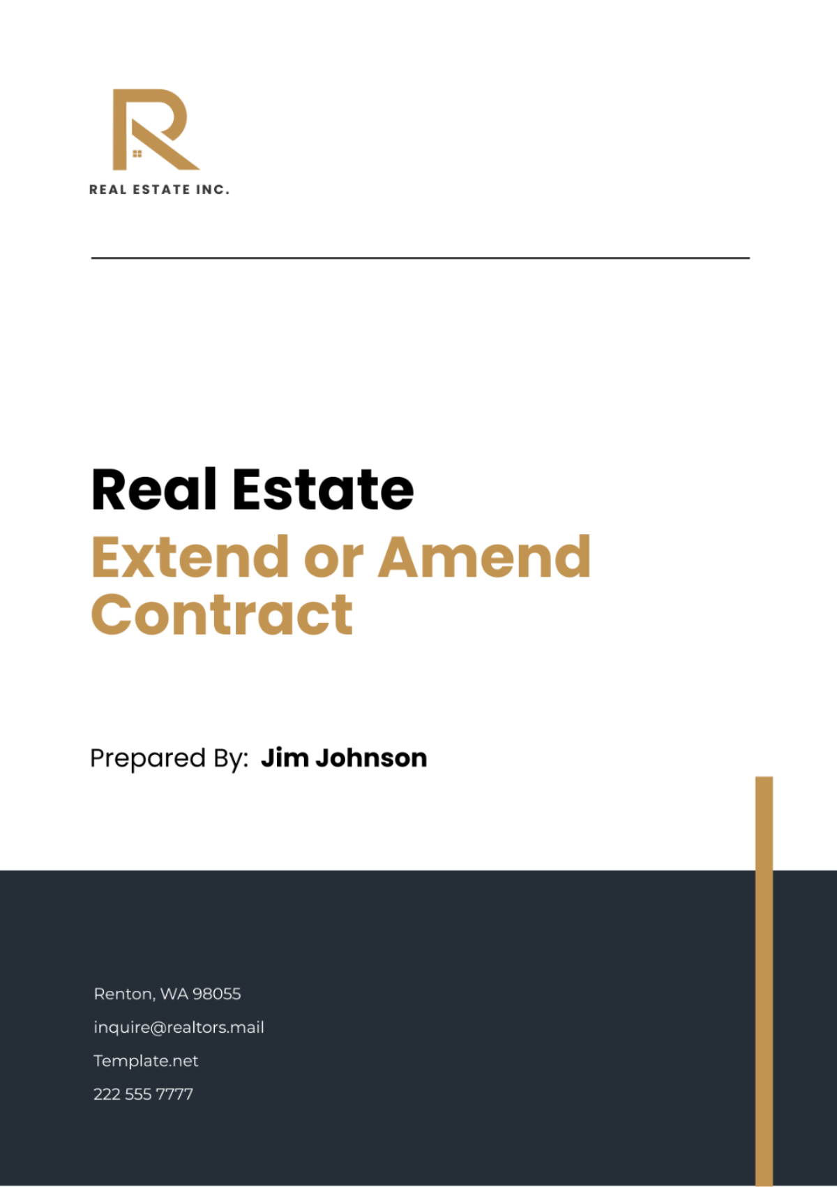 Real Estate Extend or Amend Contract Template - Edit Online & Download