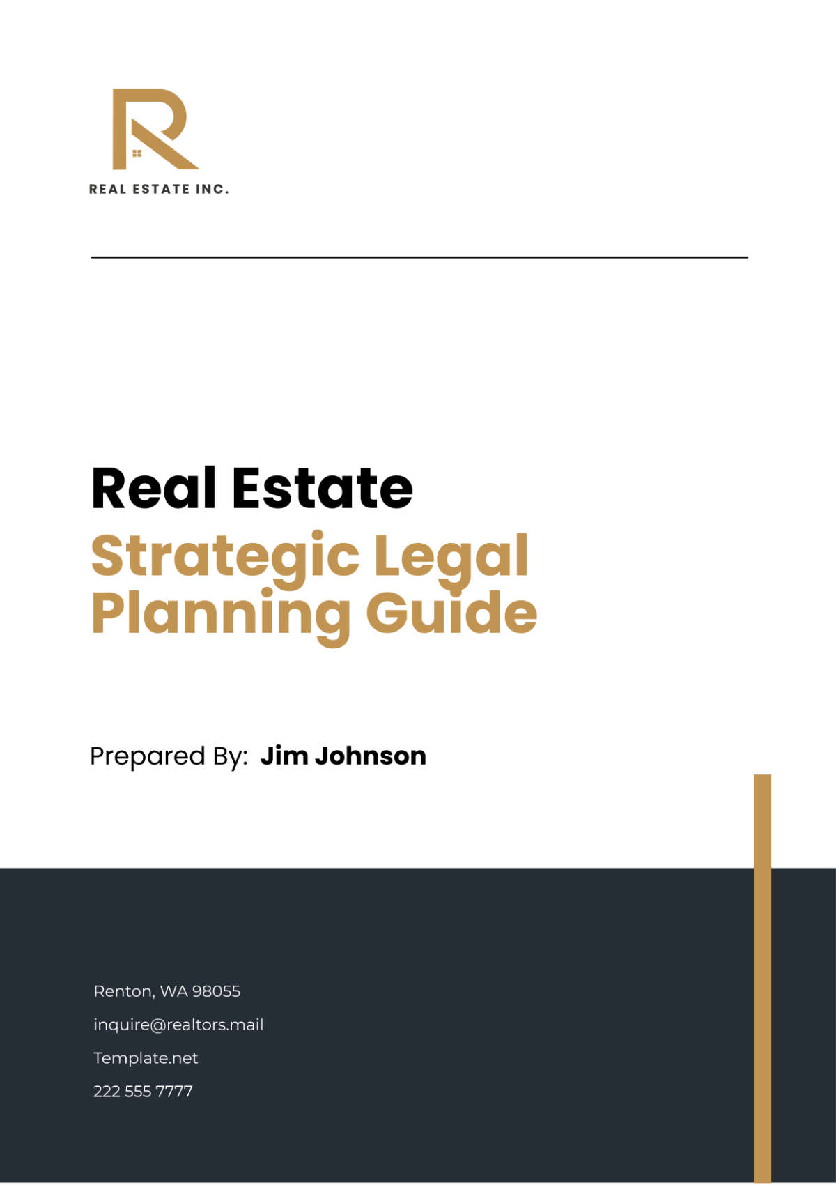 Real Estate Strategic Legal Planning Guide Template
