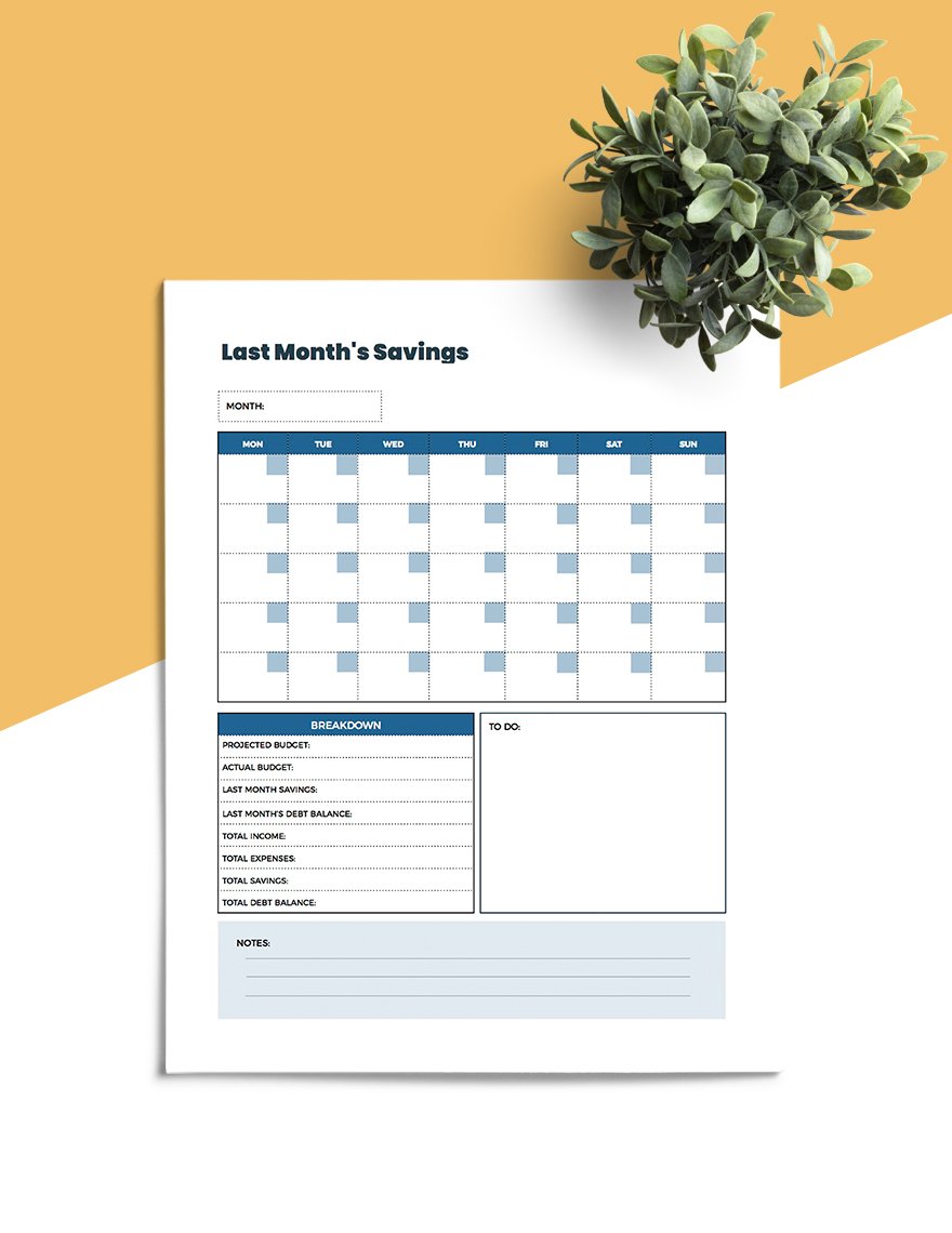 Simple Financial Planner Template