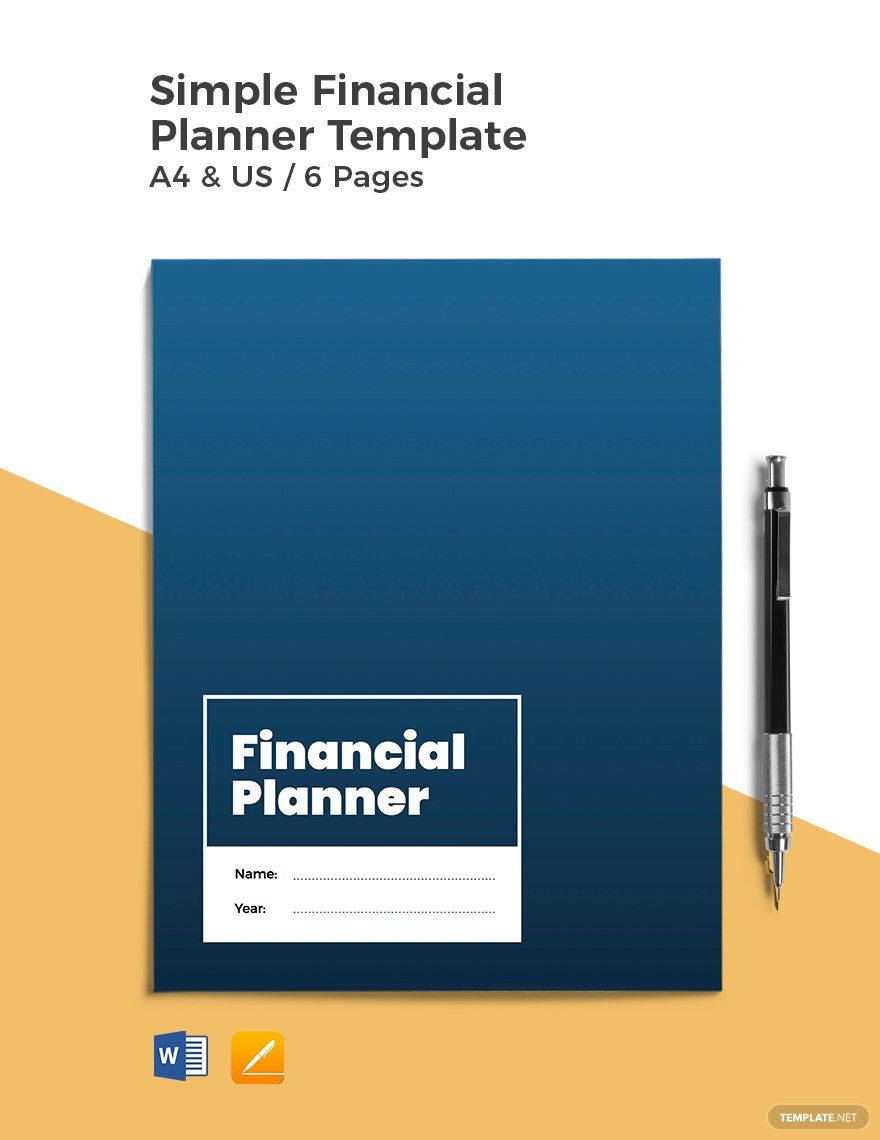 Free Simple Financial Planner Template