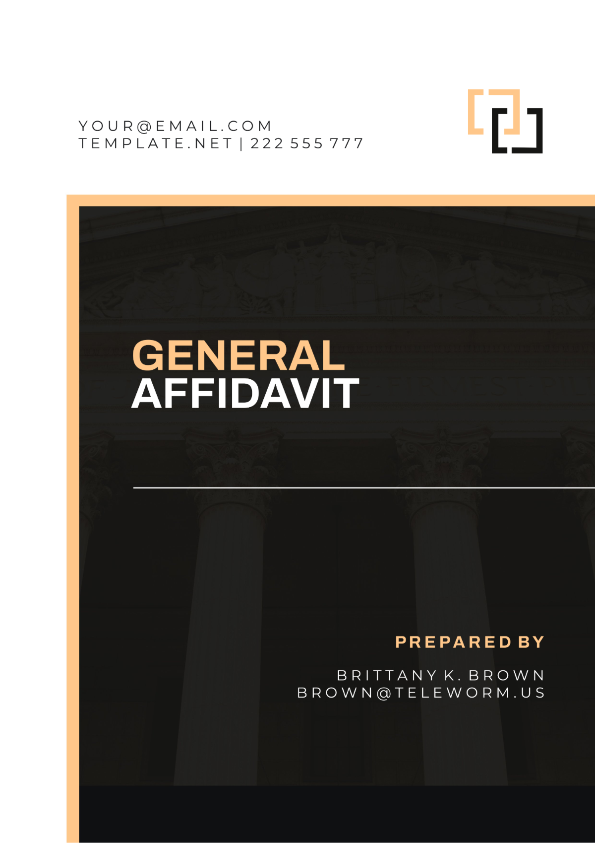 Kansas General Affidavit Template - Edit Online & Download