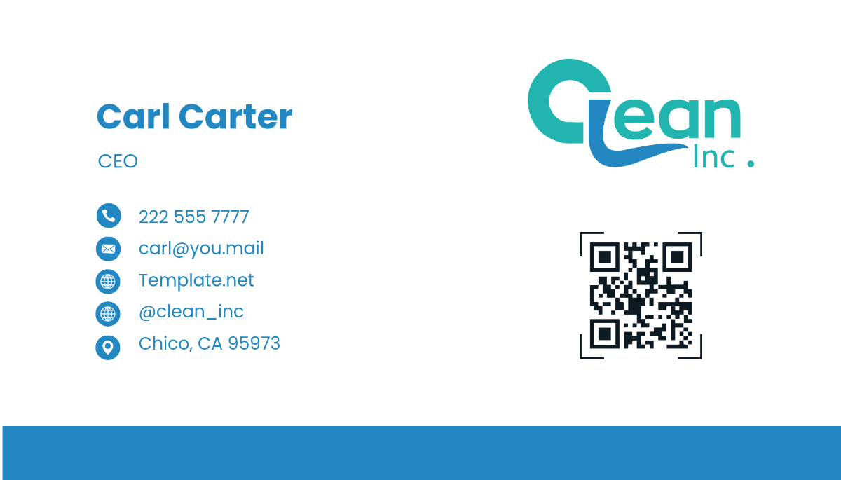 Free Cleaning Services Supply Chain Manager Business Card Template