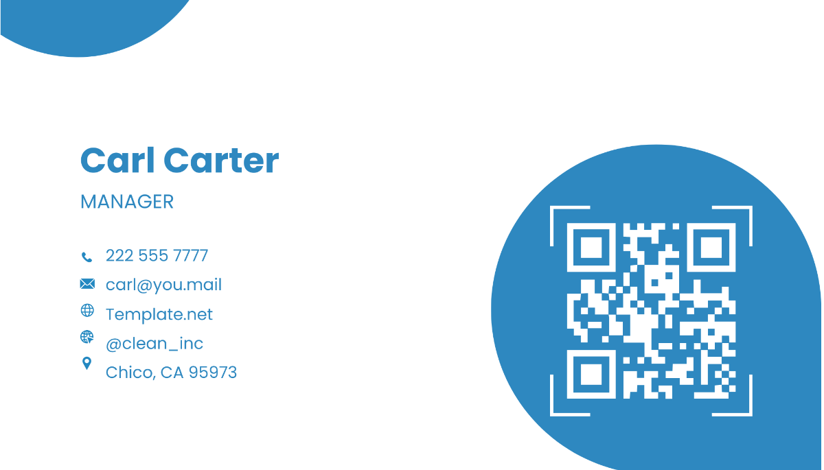 Commercial Cleaning Supervisor Business Card Template