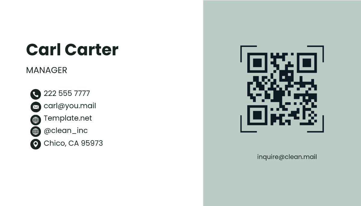 Free Office Cleaning Crew Member Business Card Template to Edit Online