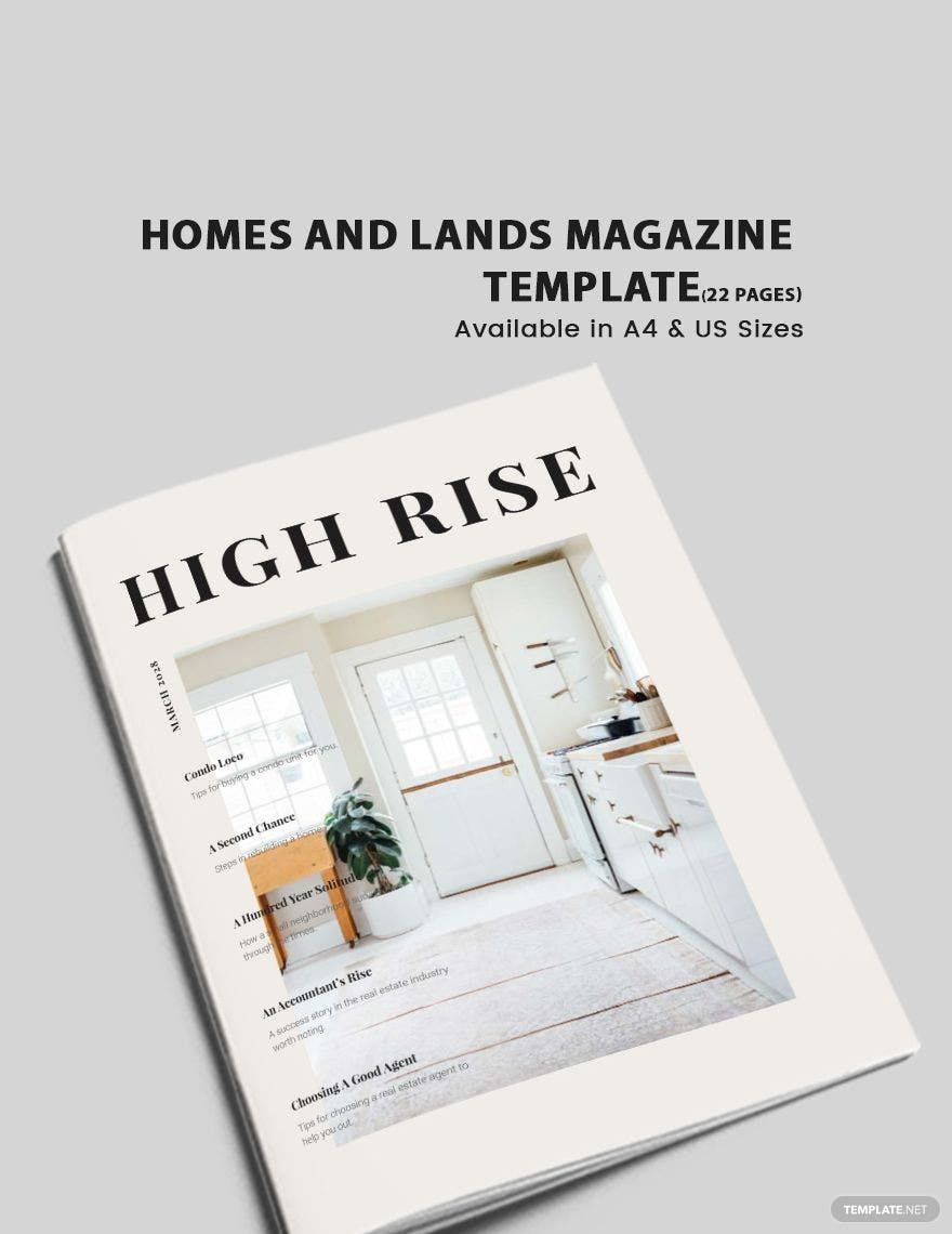 Free Homes and Lands Magazine Template