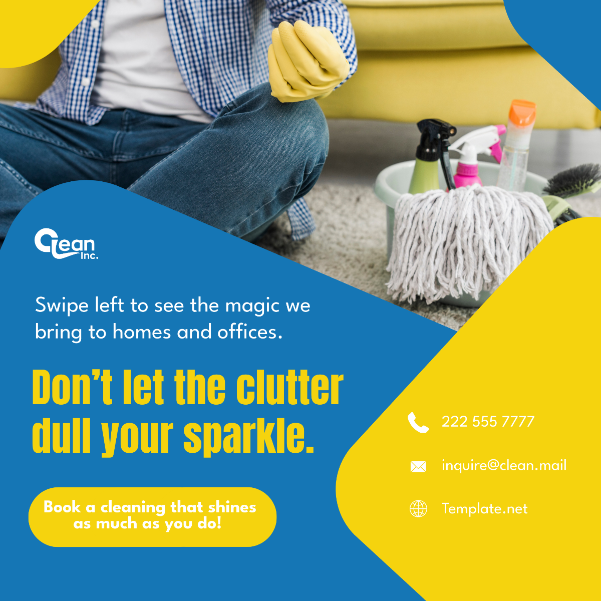 Cleaning Services Instagram Post Template