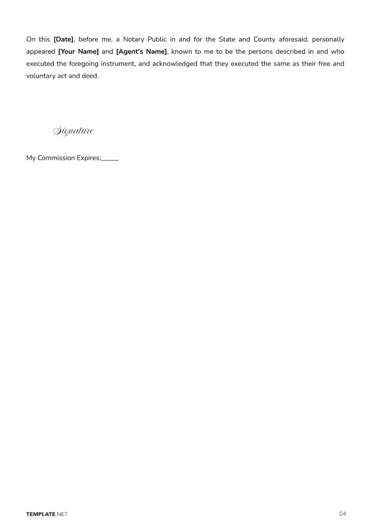 Free Real Estate Closing Power of Attorney Template to Edit Online