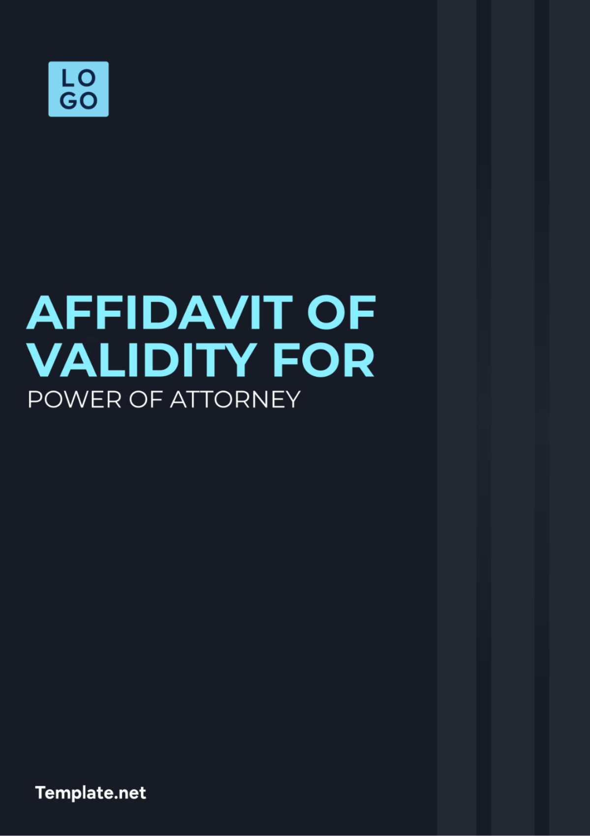 Affidavit Of Validity For Power of Attorney Template