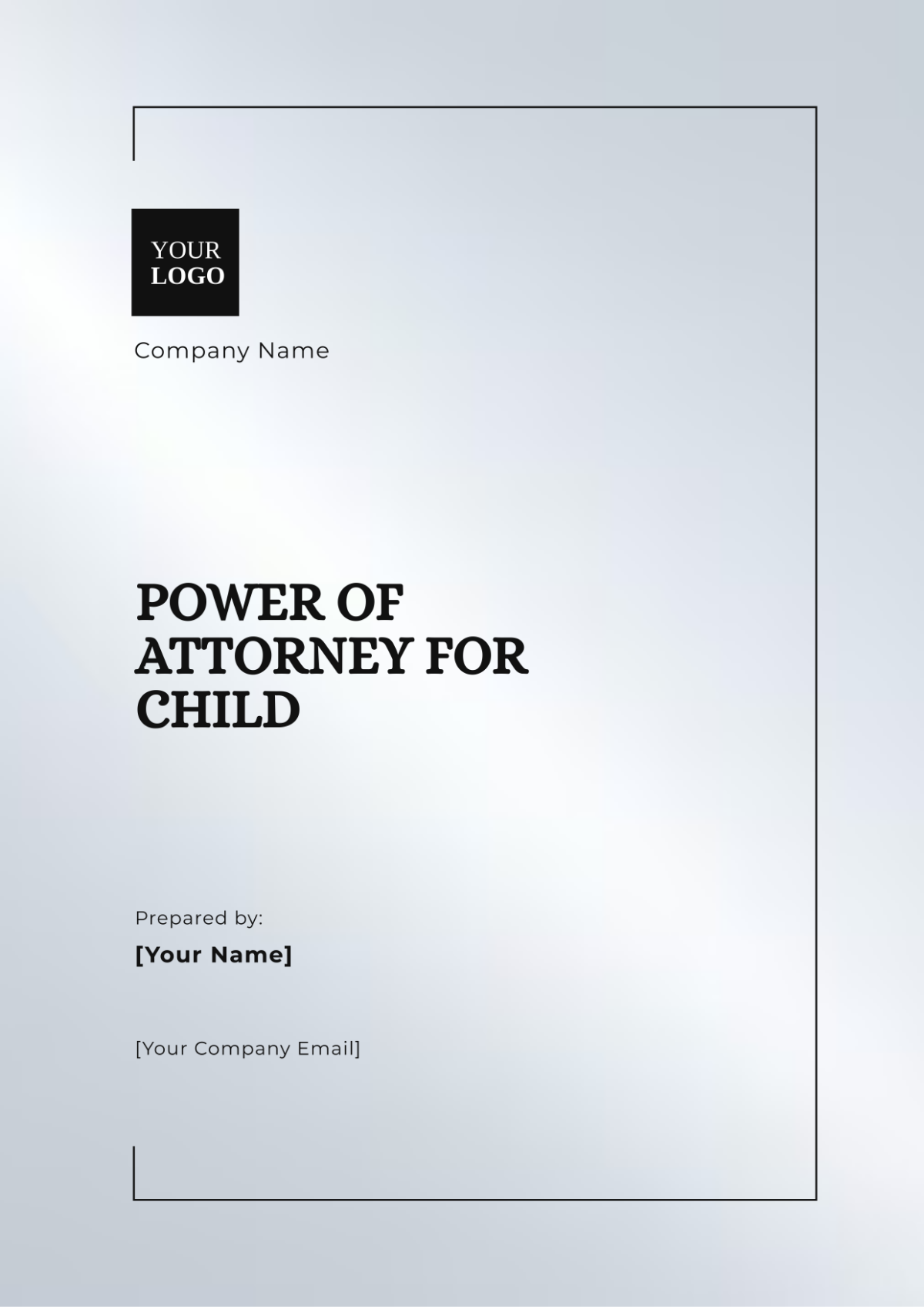 Power of Attorney For Child Template - Edit Online & Download