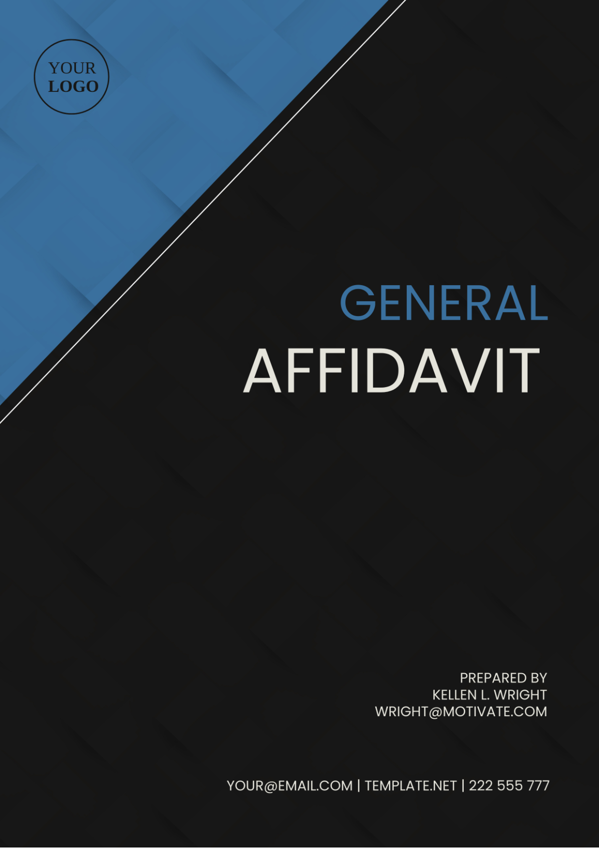 North Dakota General Affidavit Template - Edit Online & Download