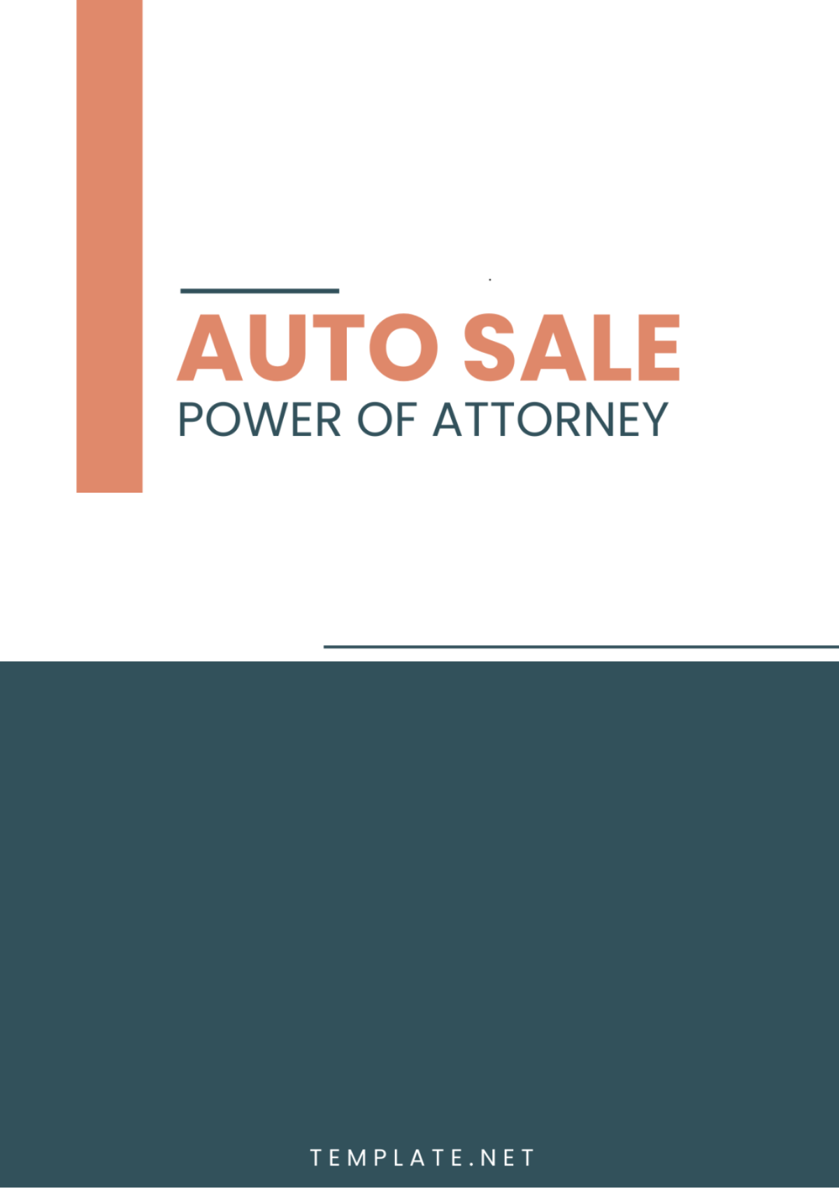 Auto Sale Power of Attorney Template - Edit Online & Download