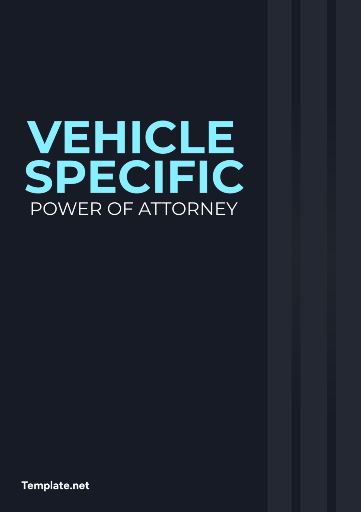 Vehicle Specific Power of Attorney Template