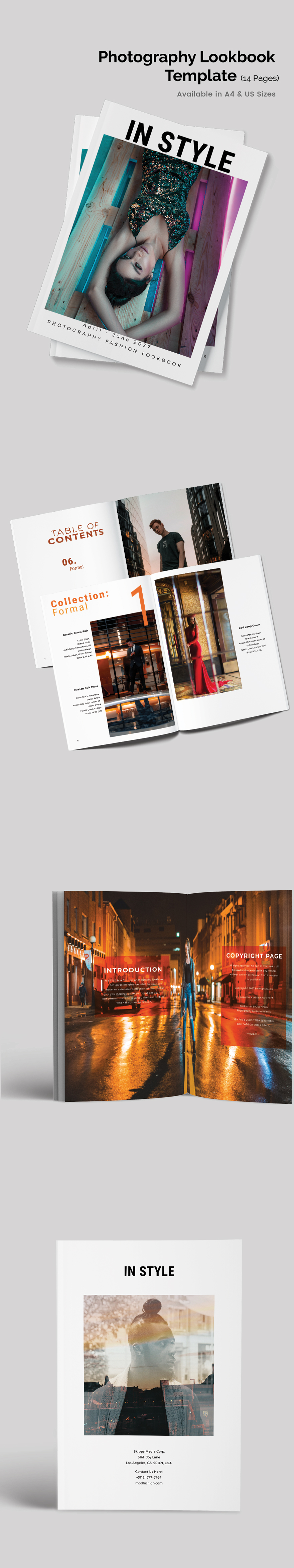 Minimal Photography Lookbook Template InDesign, Word, Apple Pages, Publisher