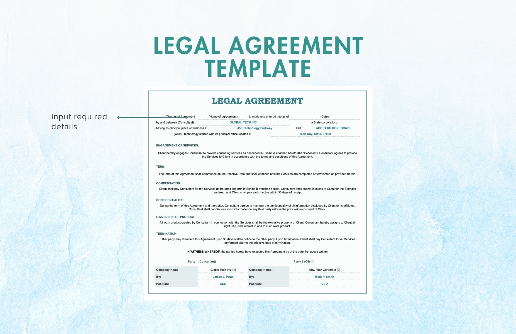 Legal Agreement Template