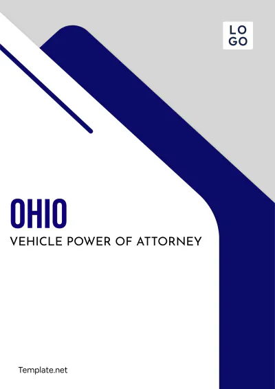 Free Ohio Vehicle Power of Attorney Template to Edit Online