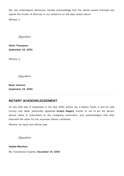 Free Illinois Power of Attorney Template to Edit Online