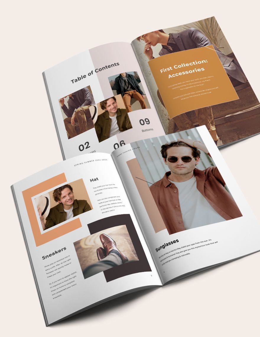 FashionMen's Fashion Lookbook Template in InDesign, Word, Publisher ...