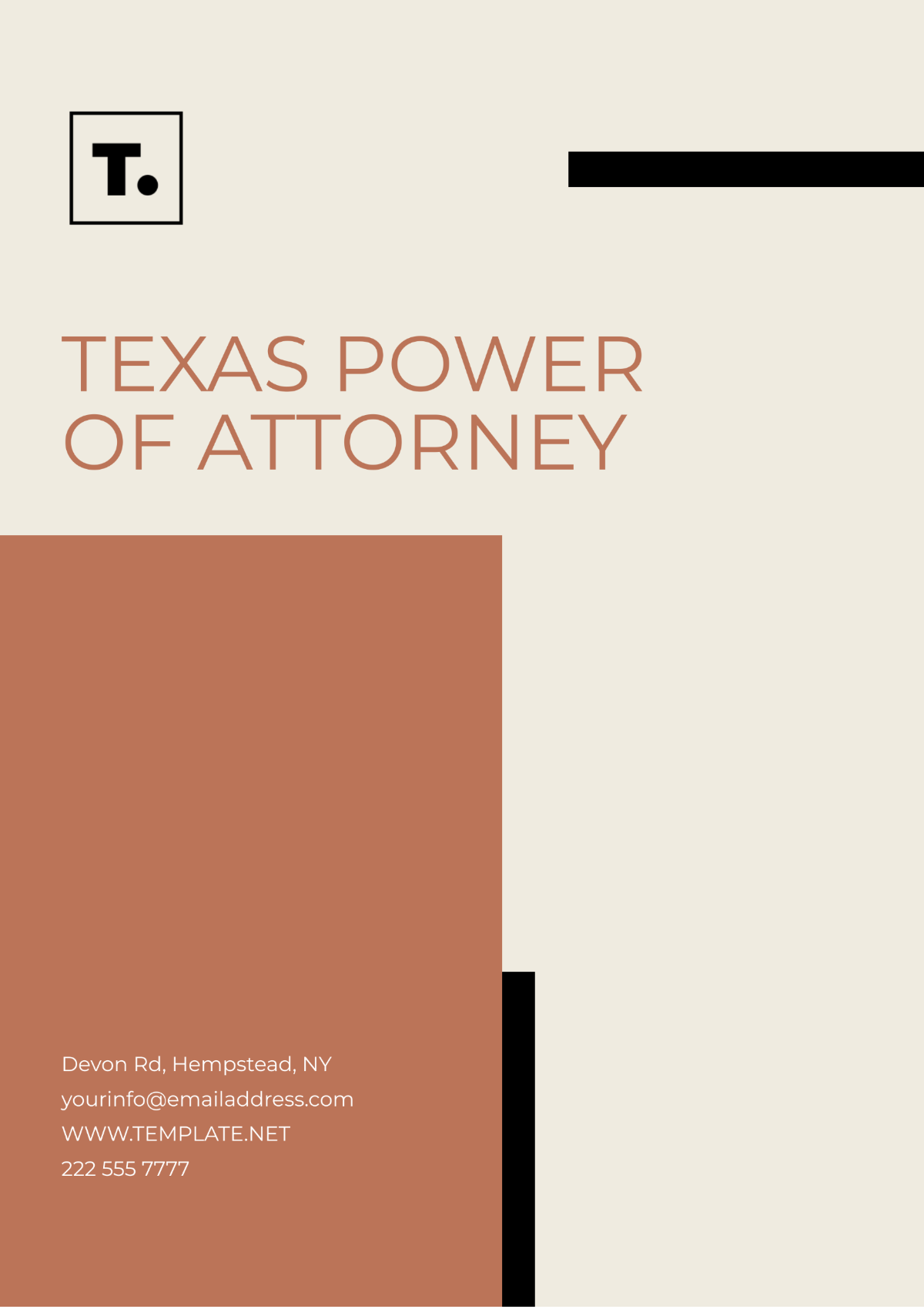 Texas Power of Attorney Template