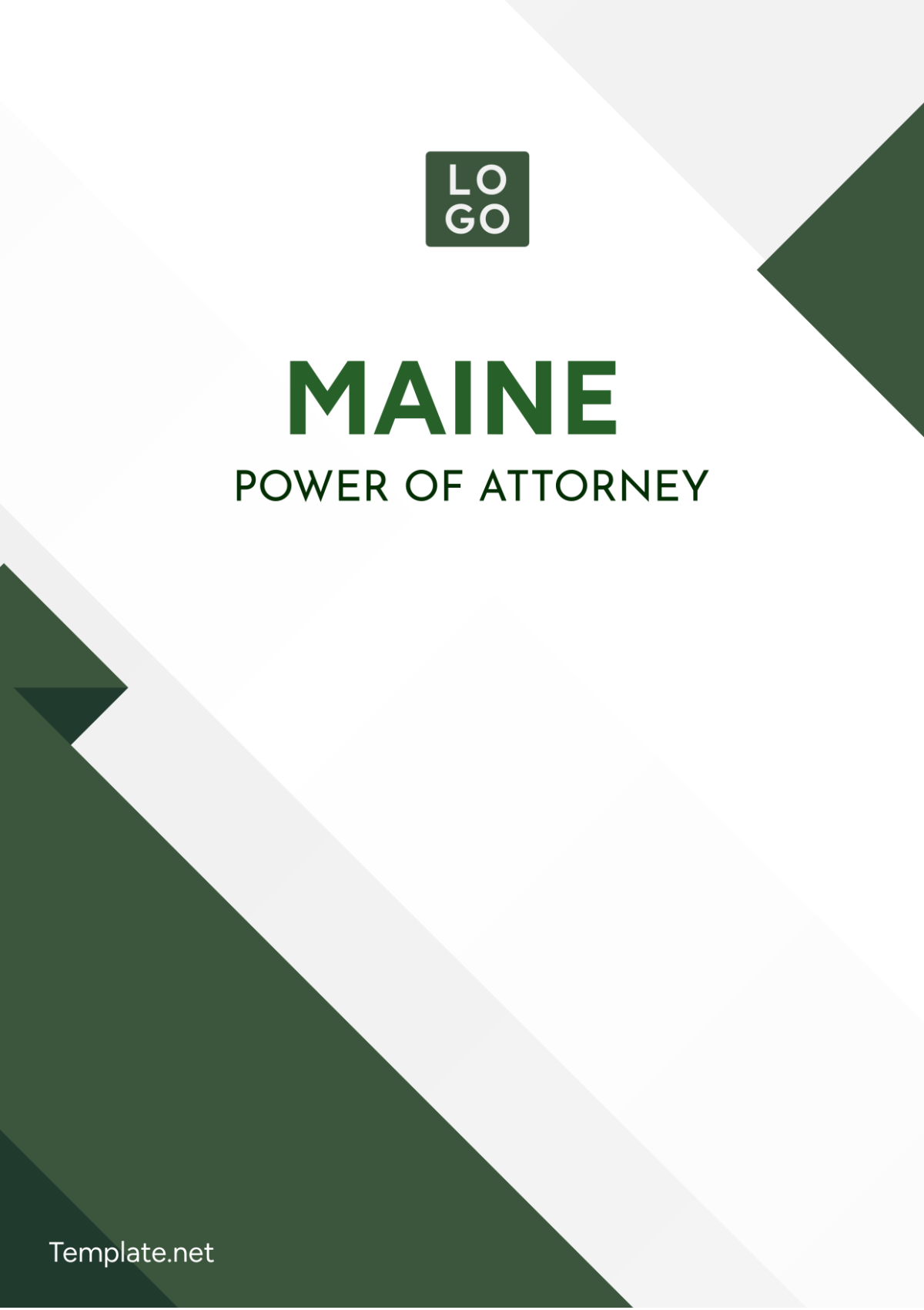 Maine Power of Attorney Template