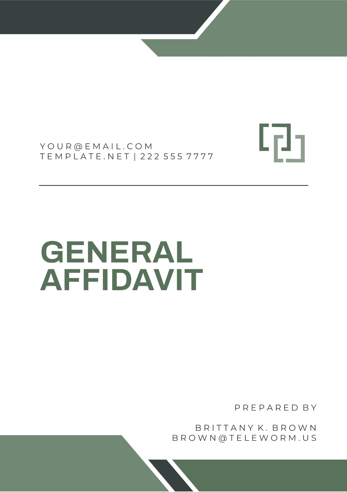 West Virginia General Affidavit Template - Edit Online & Download