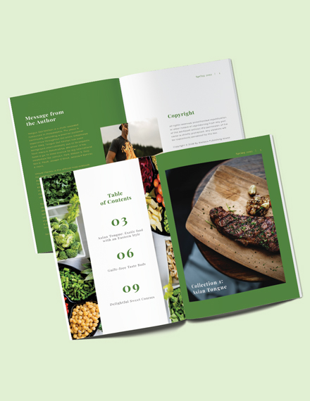 Printable Food Lookbook Template