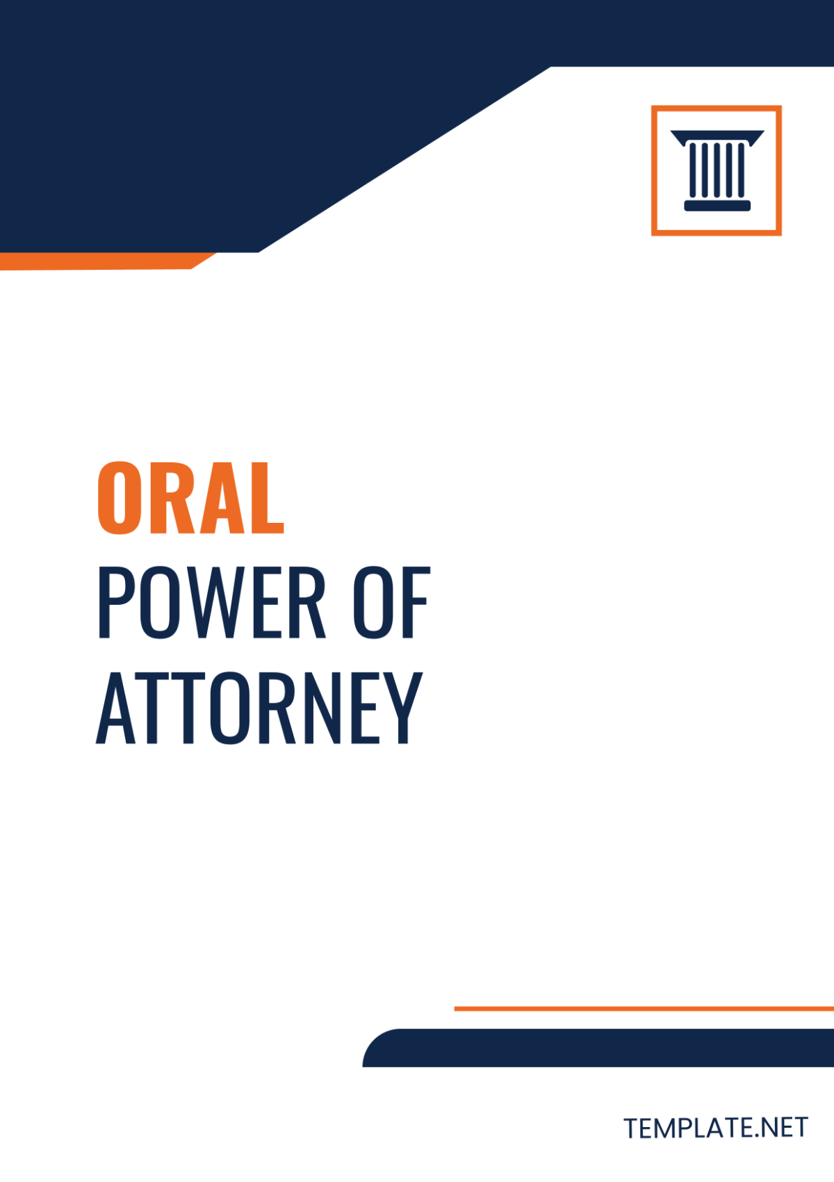 Oral Power of Attorney Template