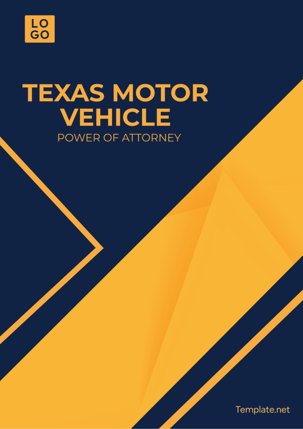 Texas Motor Vehicle Power of Attorney Template