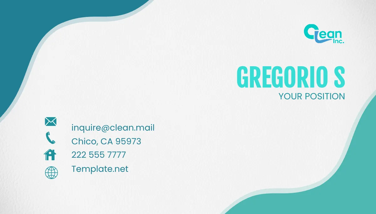 Free Disinfection and Sanitization Technician Business Card Template to Edit Online