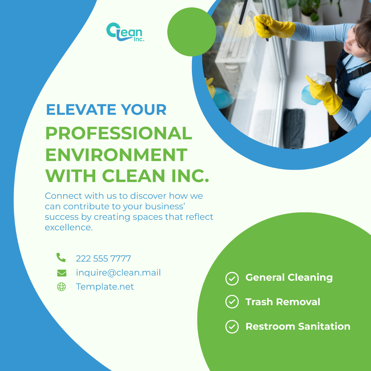 Free Cleaning Services LinkedIn Post Template