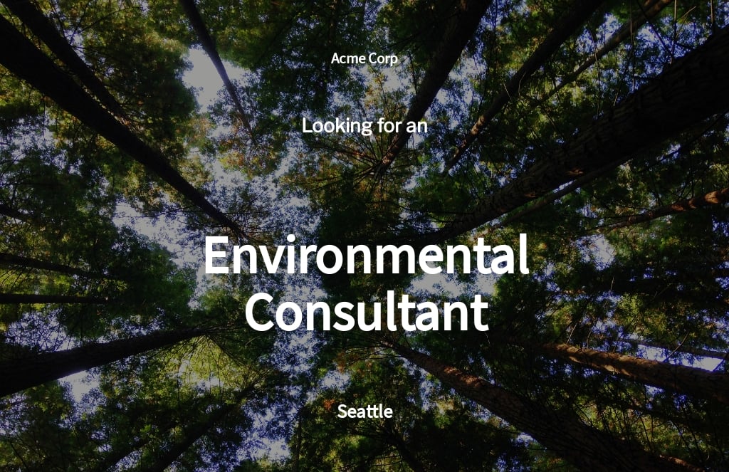 Free Environmental Consultant Job Ad/Description Template.jpe