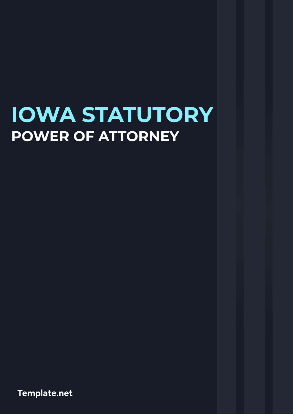 Iowa Statutory Power of Attorney Template