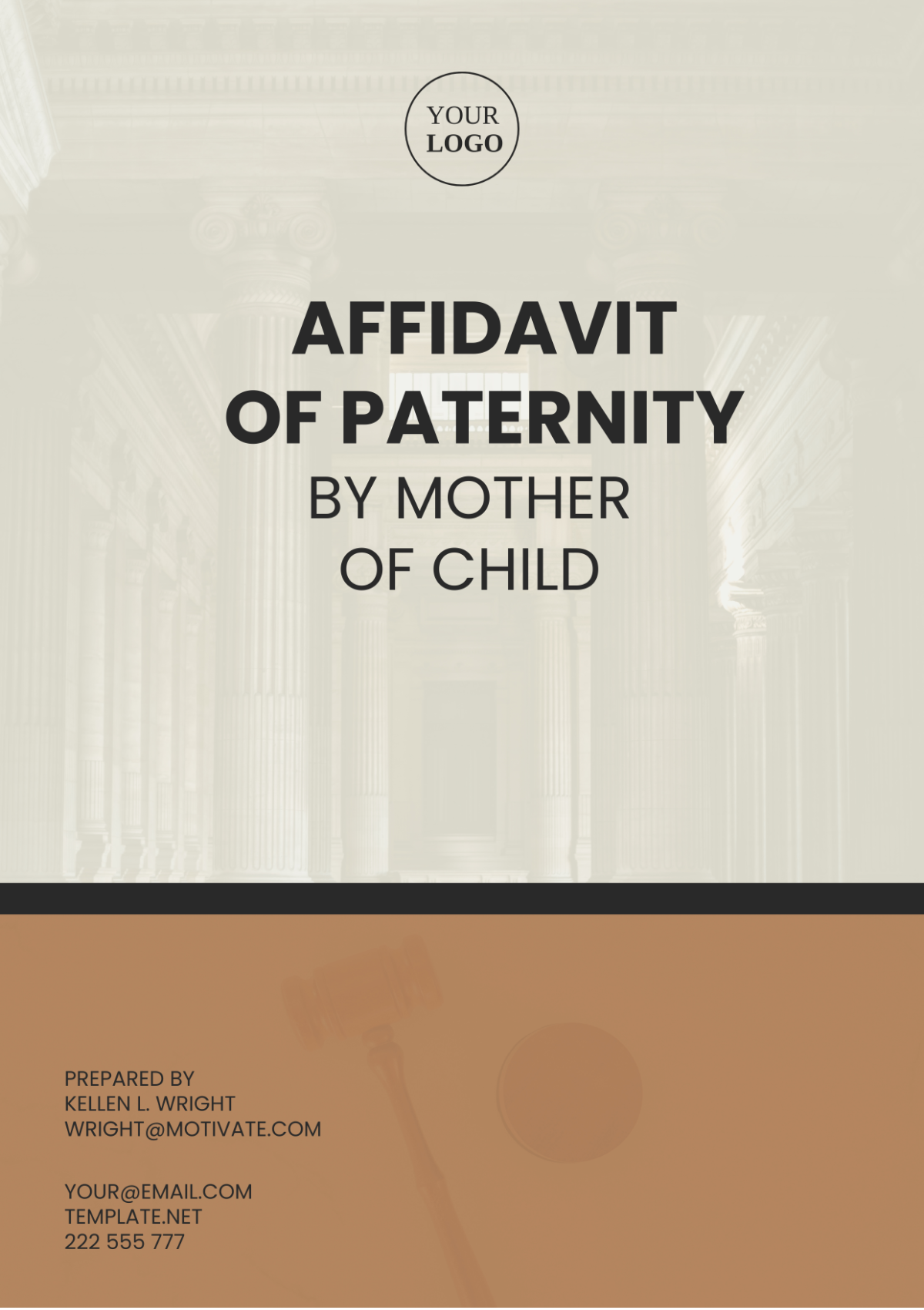 Affidavit Of Paternity By Mother Of Child Template - Edit Online & Download