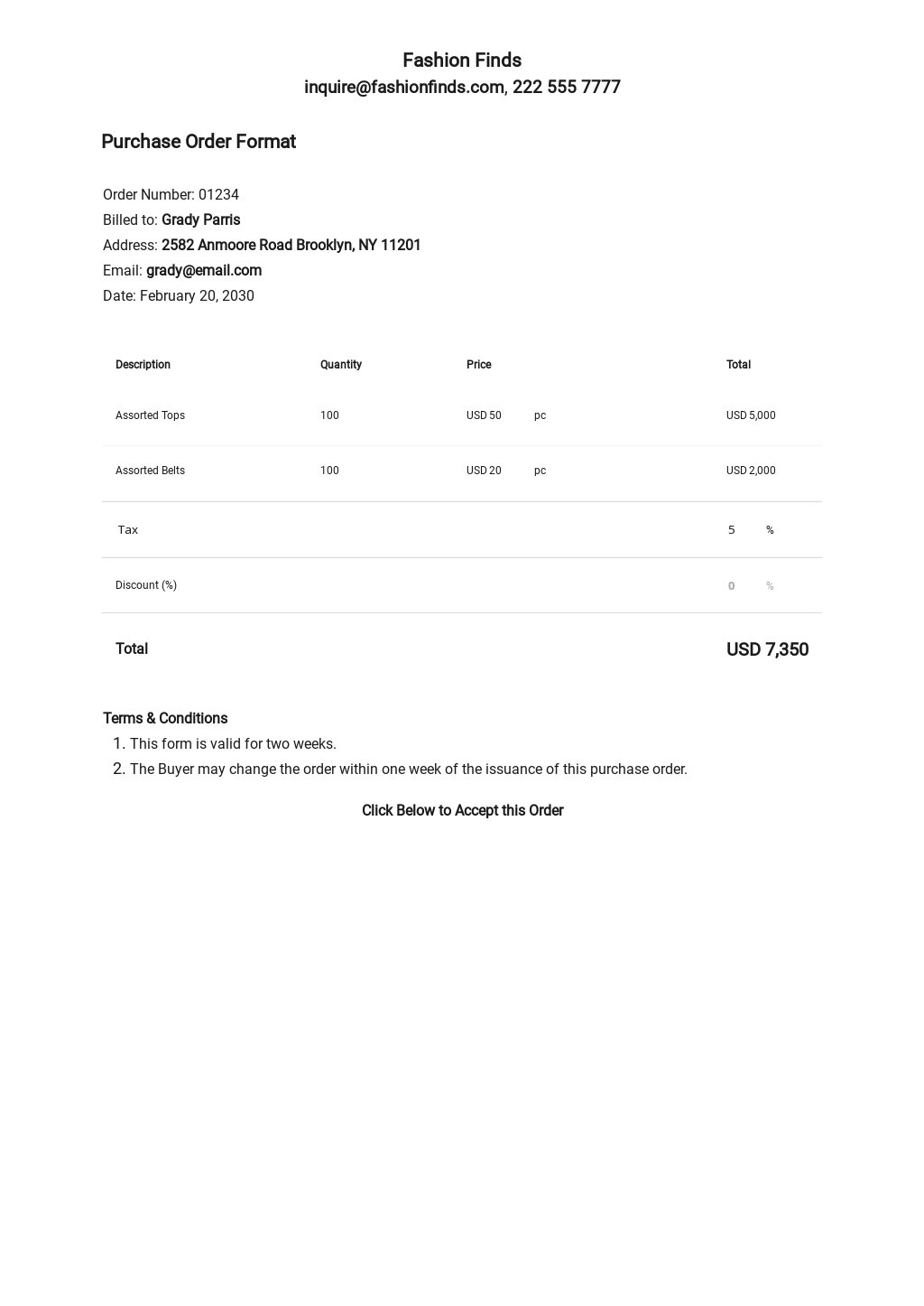 Free Purchase Order Format.jpe
