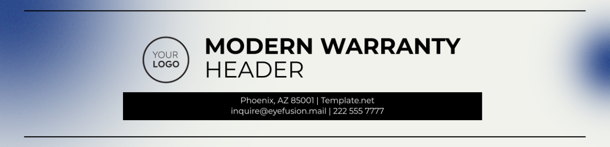 Modern Warranty Header