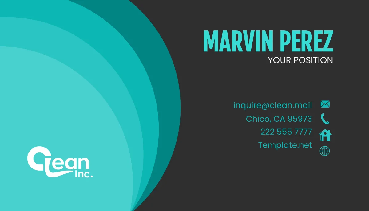 Free Medical Facility Sanitation Specialist Business Card Template to Edit Online