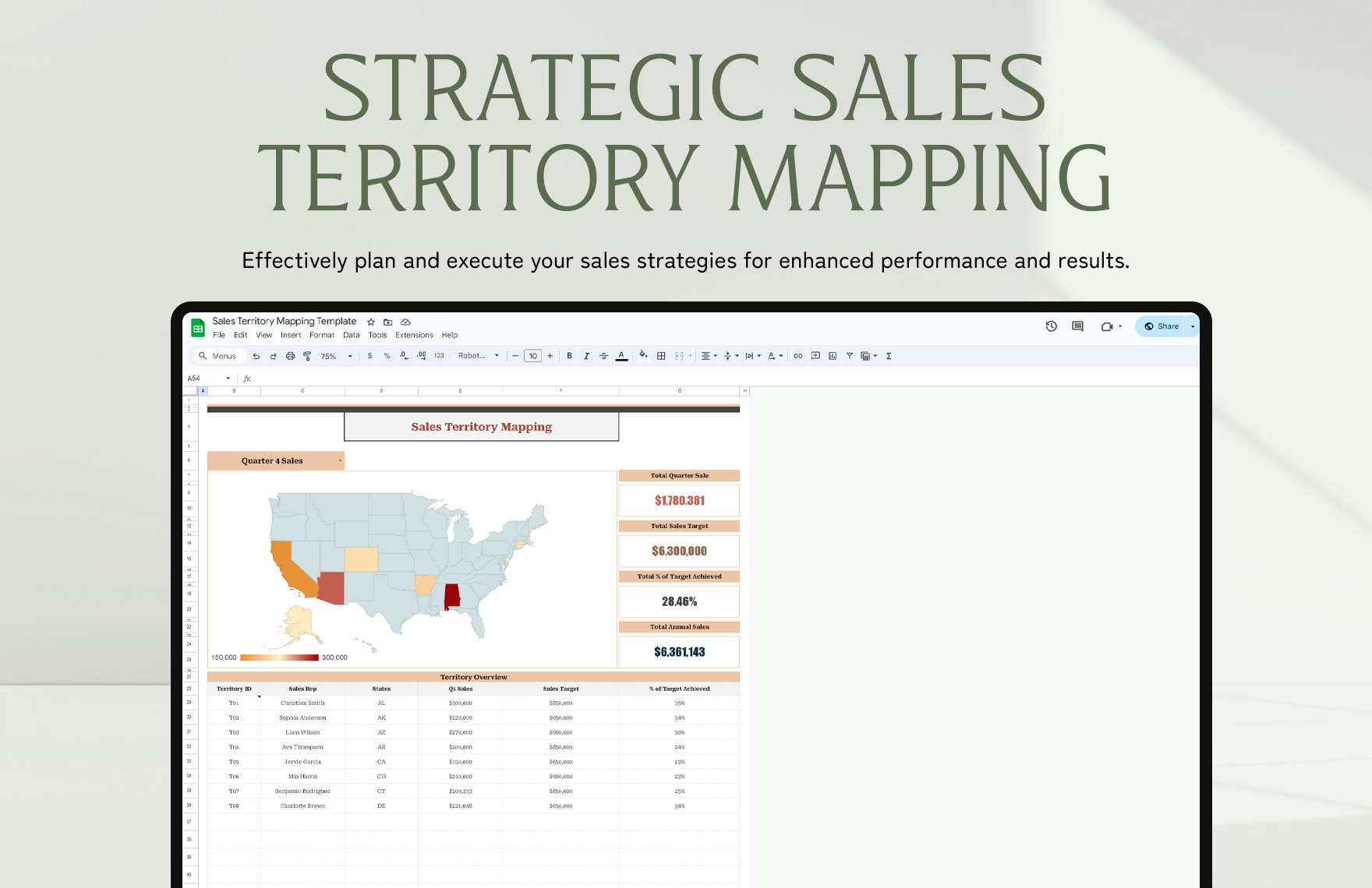 Sales Territory Mapping Template