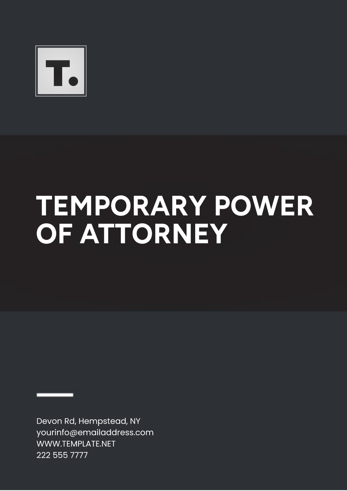 Temporary Power of Attorney Template - Edit Online & Download