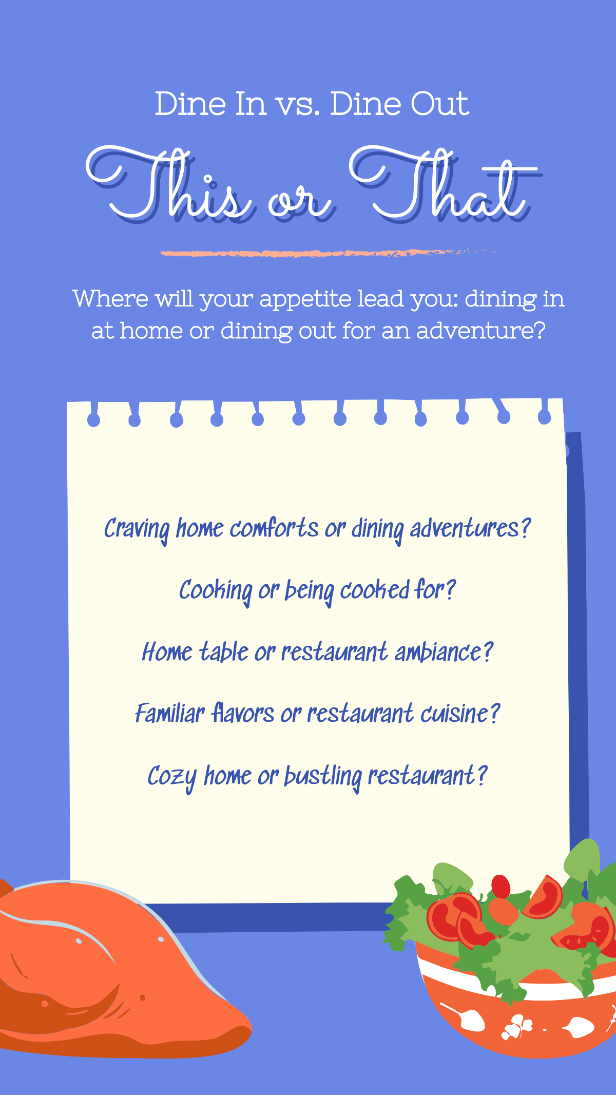 Dine In or Dine Out This or That Instagram Story Template