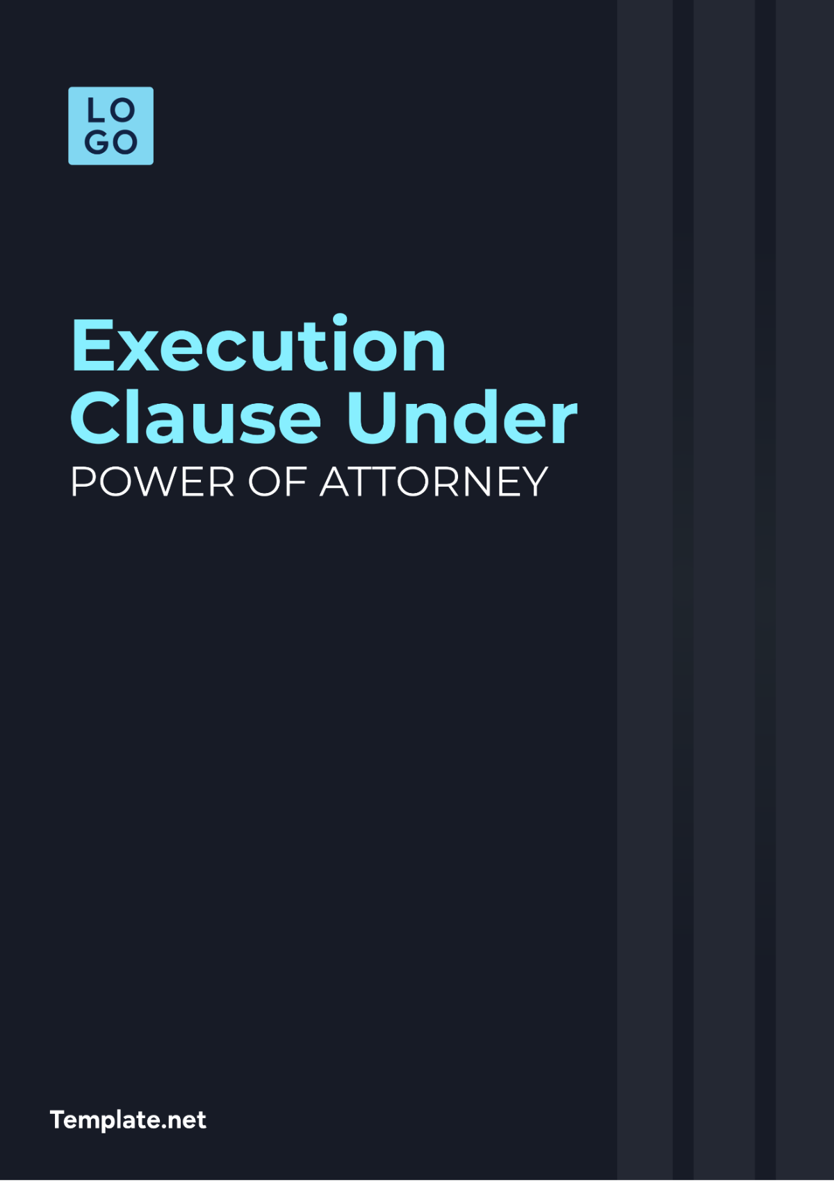 Execution Clause Under Power of Attorney Template