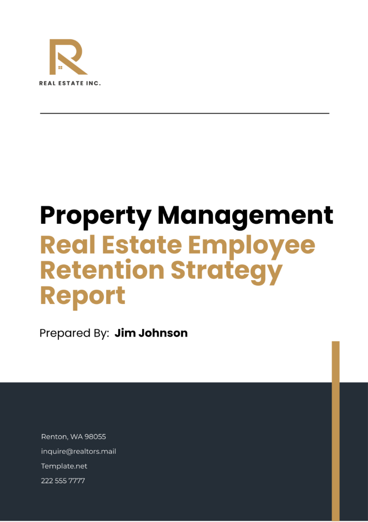Free Real Estate Employee Retention Strategy Report Template